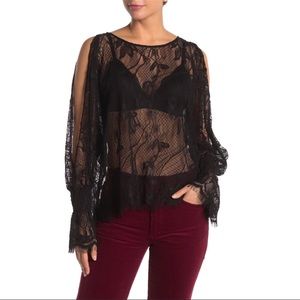 Johnny Was Cecile Cold Shoulder Top. XL.